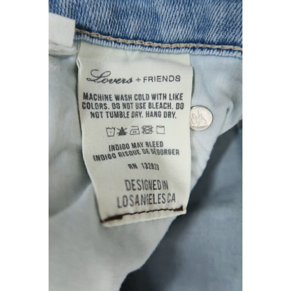 Lovers + Friends Logan Jeans Light Wash Distressed Destroyed Tapered Women's 29 - Picture 13 of 13